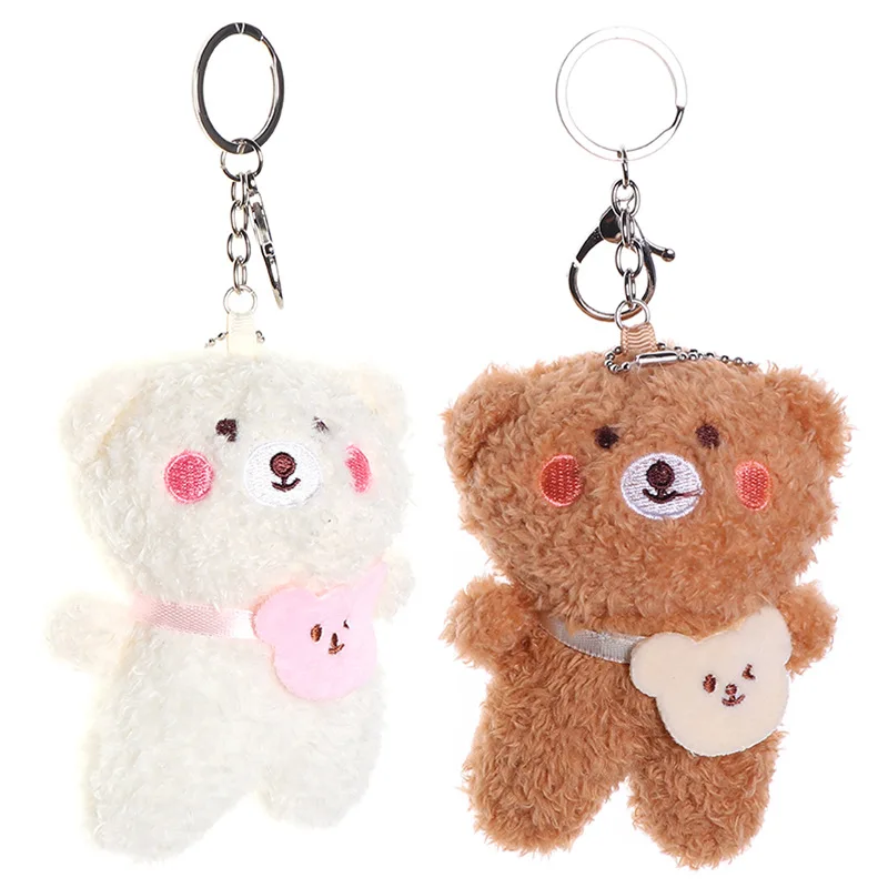 K1813 Kawaii Mini Cute Bear Teddy Bears Plush Keychain Toys Backpack Doll Pendant Soft Stuffed Key Chain Toy For Girls And Kids