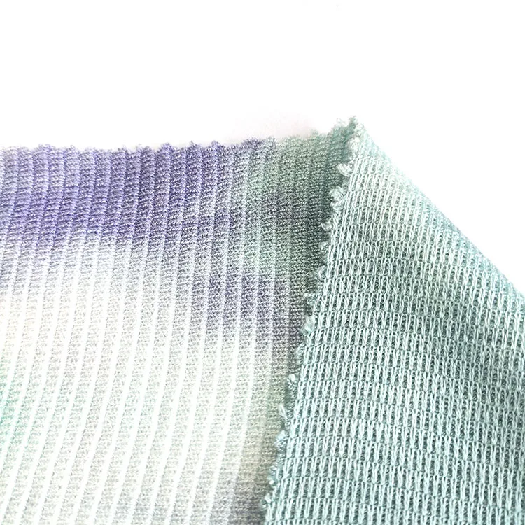 
Tie dyed jacquard fabric 100% rayon knitted fabric for garments outdoor 