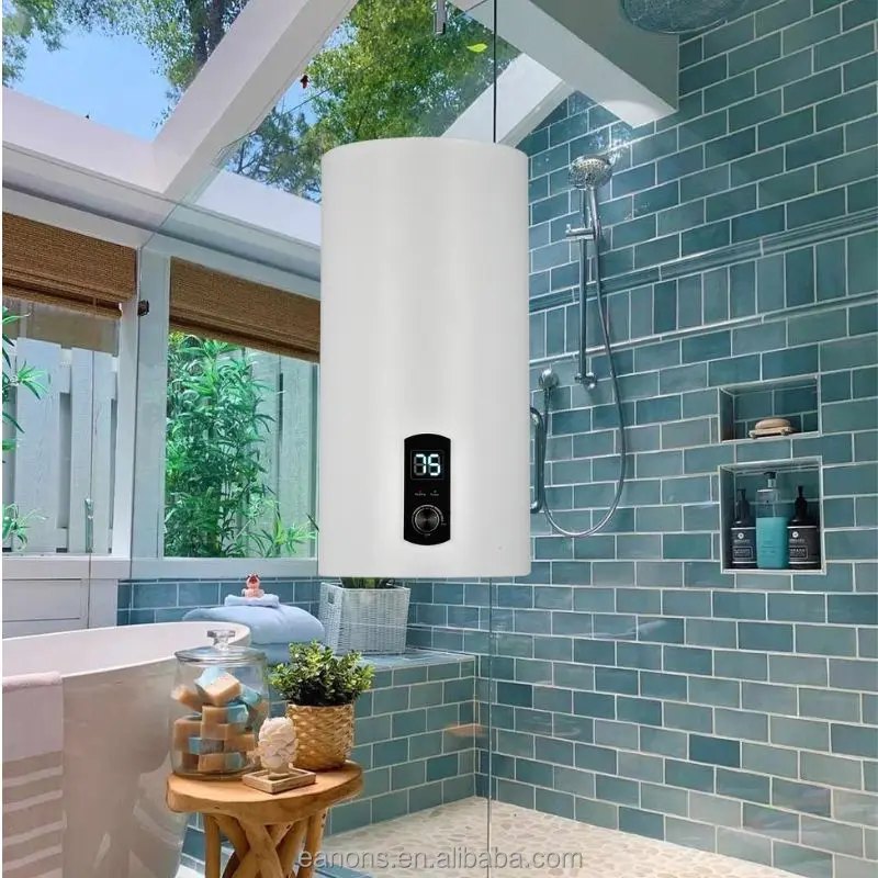 ANTO 15l 30l 50l 80l 100l Cylindrical Rectangular Enamel Bathroom Large Shower Storage Tank Electric Geyser Water Heater Boiler