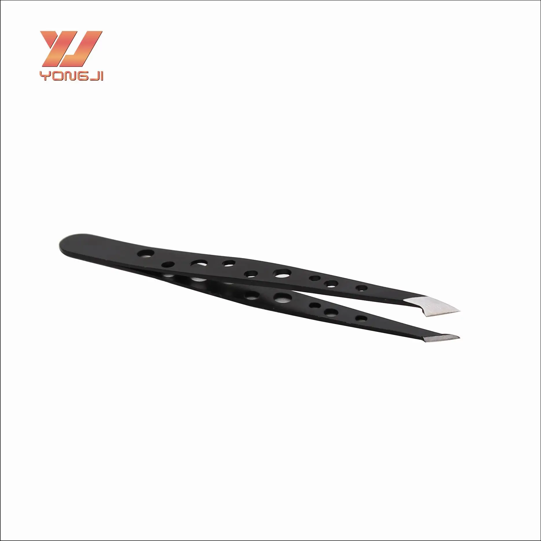 Factory hot sale beauty tool black tweezers stainless steel eyebrow tweezers