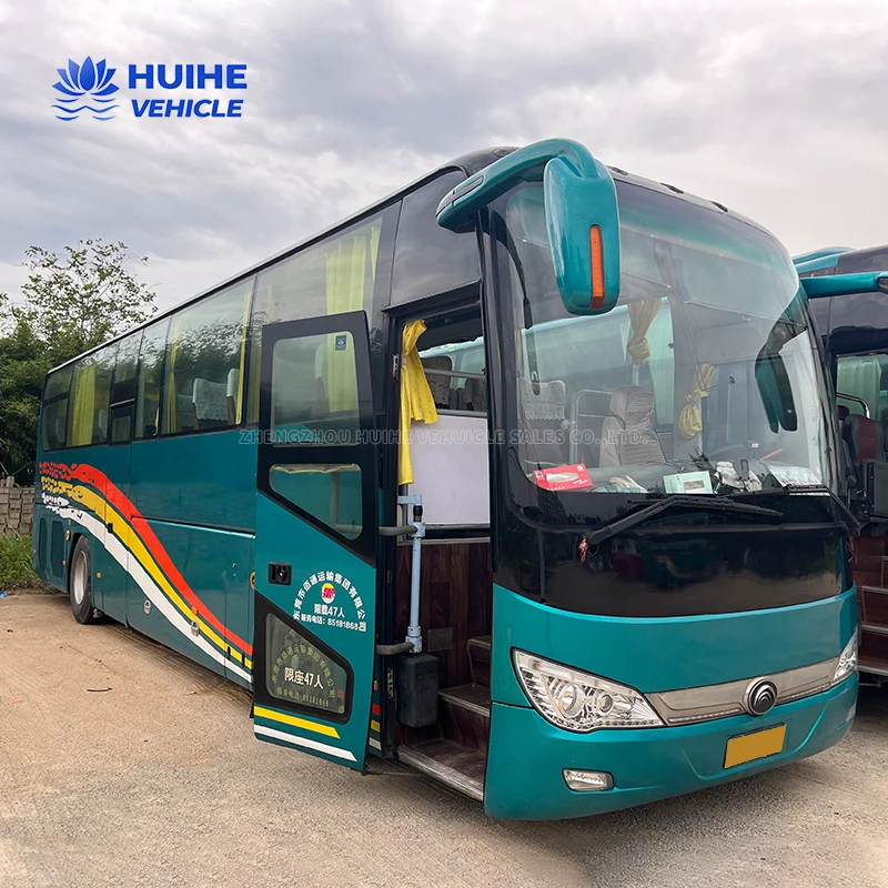 Used 60-Seat Coach Bus for Travel Diesel Euro 3  with Toilet Public Passenger Bus for Sale