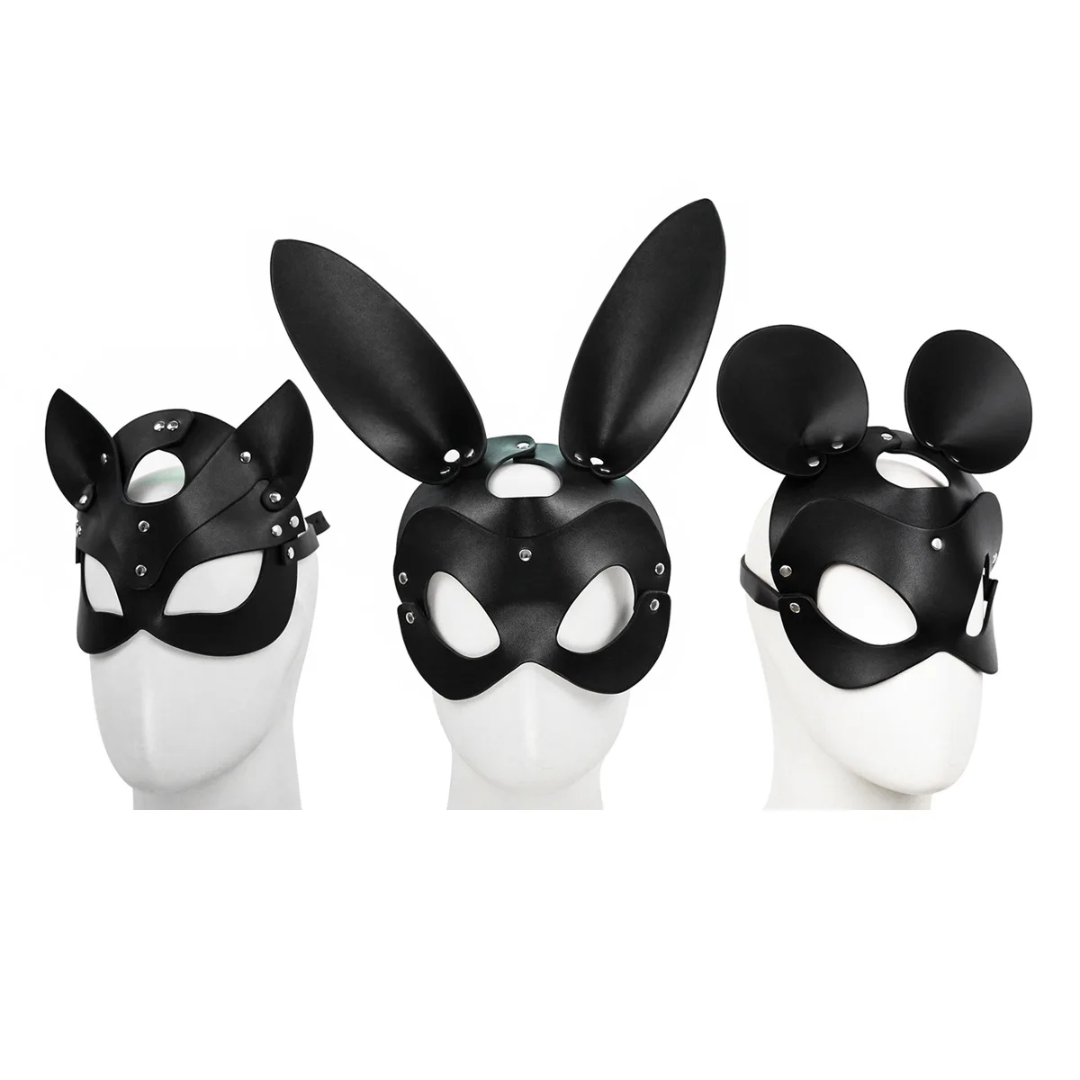 Cat Rabbit Mickey Mouse Cosplay Headgear BDSM headmask Hood Fetish Head Bondage Slave Restraint Sexy Costume Toys