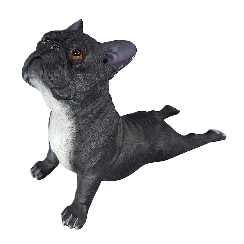 Custom home furnishings decor simulation resin animal Frenchies dog model figurine polyresin lying French bulldog statue