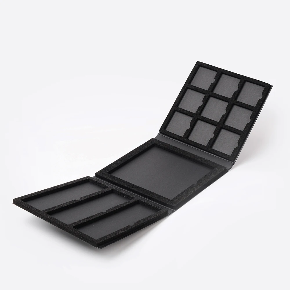 
Custom Porcelain Design Print Wood Box Black Display Gift Cardboard Paper Folder Book Box With Foam 