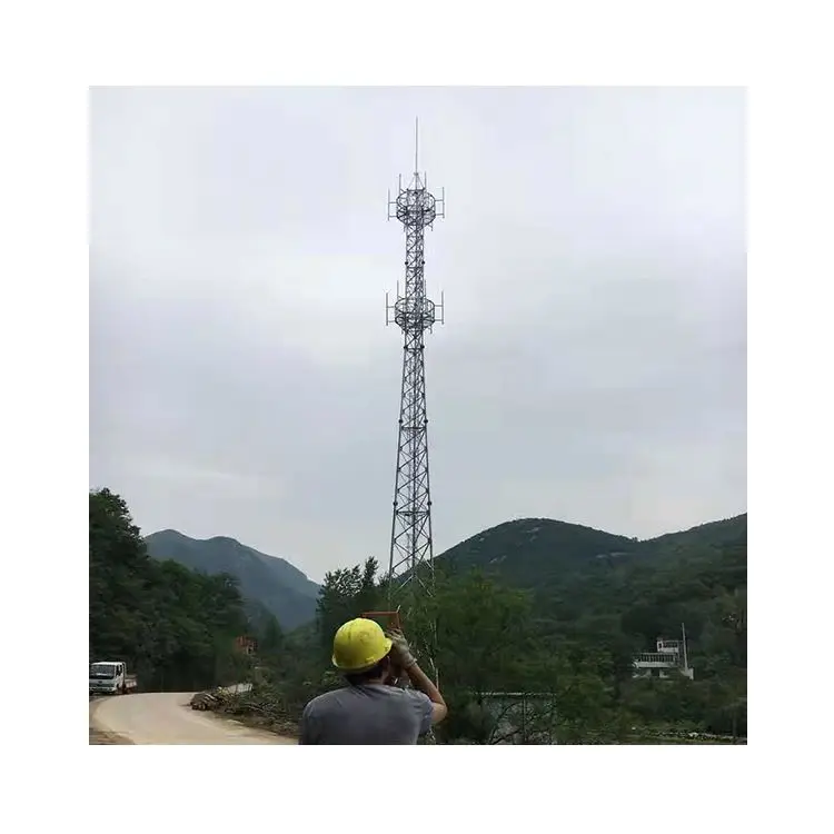 Towers Three Legged Lattice Microwave Communication 20m High 3 Leg Angle Steel Antenna Telecommunication Tower