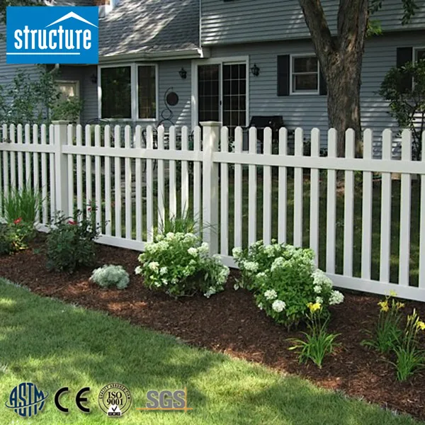 Free maintenance plastic fence easy installation PVC decorative garden fence