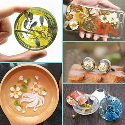 Epoxy Resin Crystal Clear Art 1 Gallon Kit for Resin Art Casting Coating Tabletop Live Edge Tables Jewelry Bar Top Fast Curing