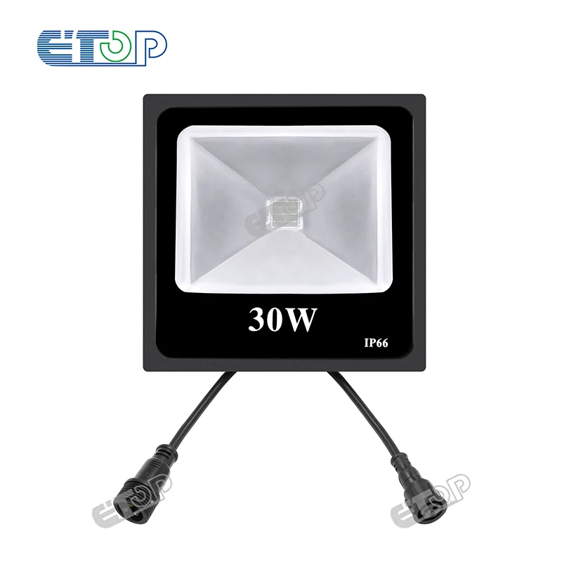 ETOP-Addressable DC12V 30W High Power WS2811 Controlled Flood Lights IP66 Waterproof With Raywu/Paulzhang/Xconnect Connectors