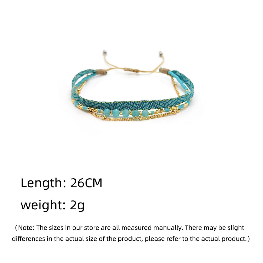 Colombian style multi-layer handstring simple Miyuki rice bead braided beaded bracelet for women