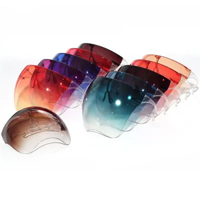 Hot Selling Color Tinted Face Shield Visor Sunglasses Protective Faceshield Plastic Glasses