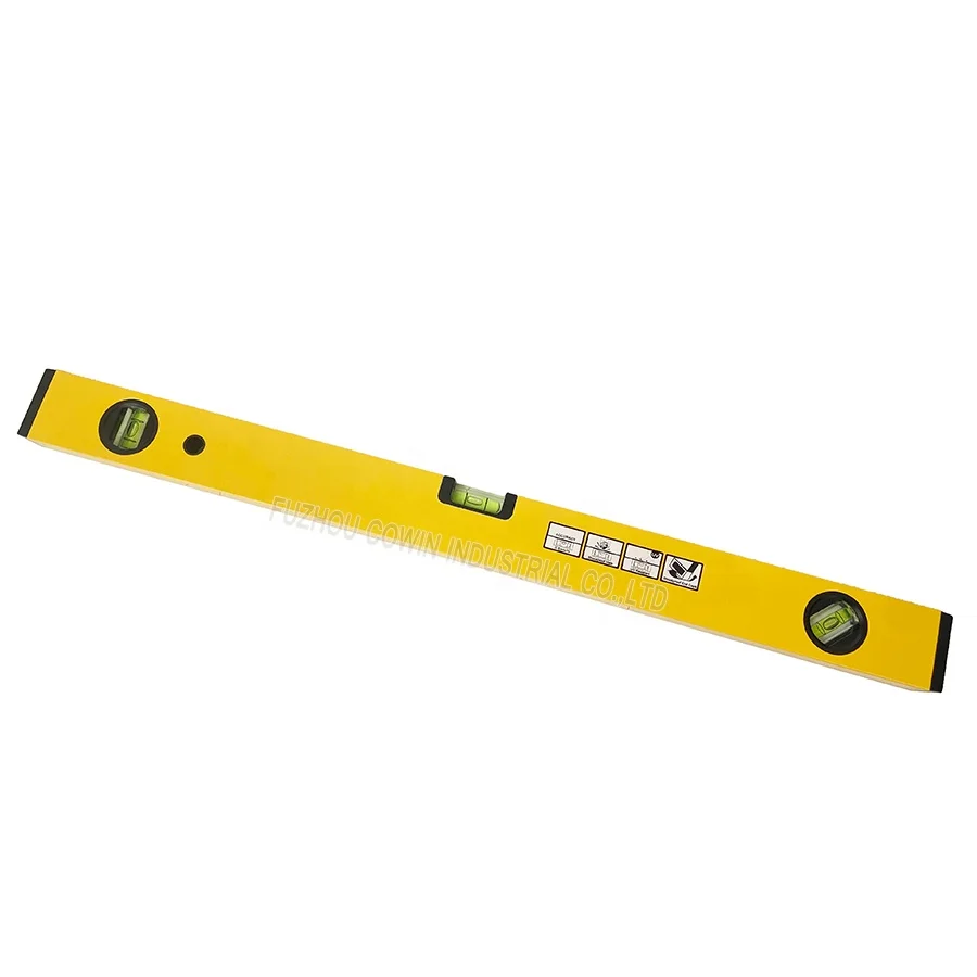 High accuracy 600mm box beam level I beam Spirit level with 3 transparent vials