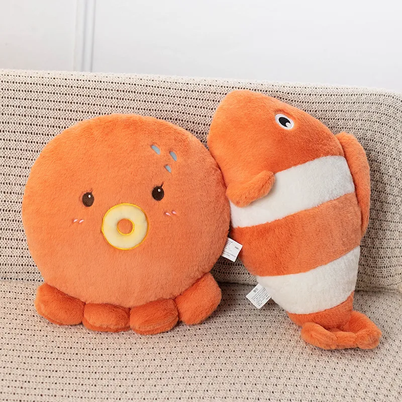 Hot selling sea lion plush sea animal soft plush pushie octopus plush toys clownfish doll for child