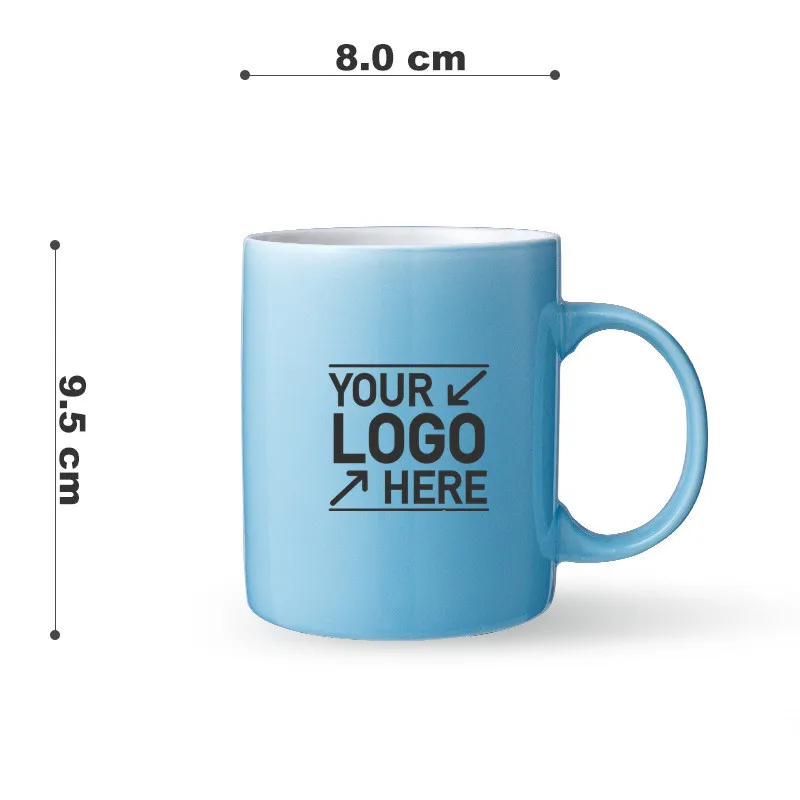 11oz Coffee Mugs Custom Logo Matte Black Ceramic Cup Promotion Glossy Ceramic Mug Advertising Gift Mugs Custom Printing Cups