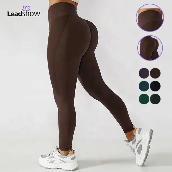 Seamless Custom Logo High Waist Pants Fashion Scrunch Butt High Quality Yoga Leggings Woman Fitness Gym Legging Wear For Women