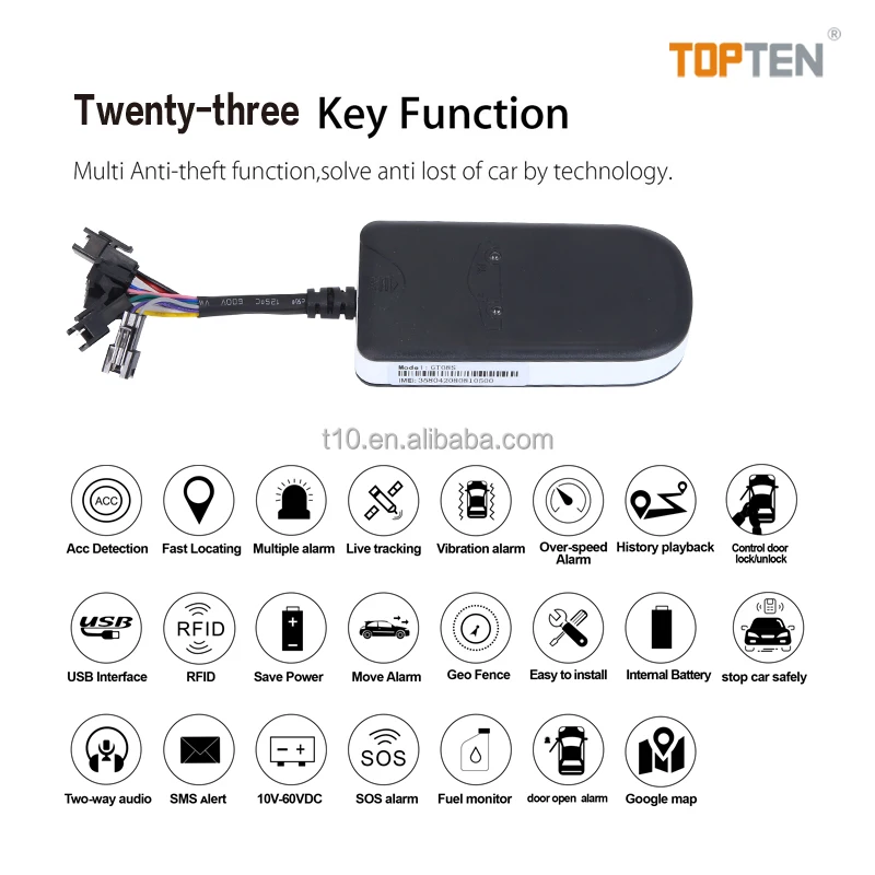 Motorcycle Car GPS Tracker with Smart Engine NO/Off Status Detection Without Acc(TN)