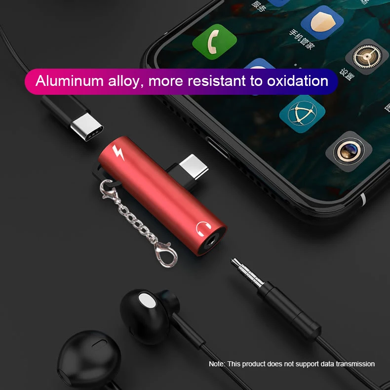 2 in 1 Type-c to USB c and 3.5mm earphone Jack