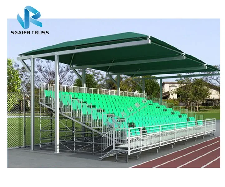 Steel retractable demountable tiers tribune stand soccer filed grandstand seat