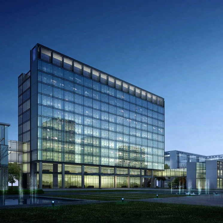 frameless tempered glass curtain wall from china manufacturer