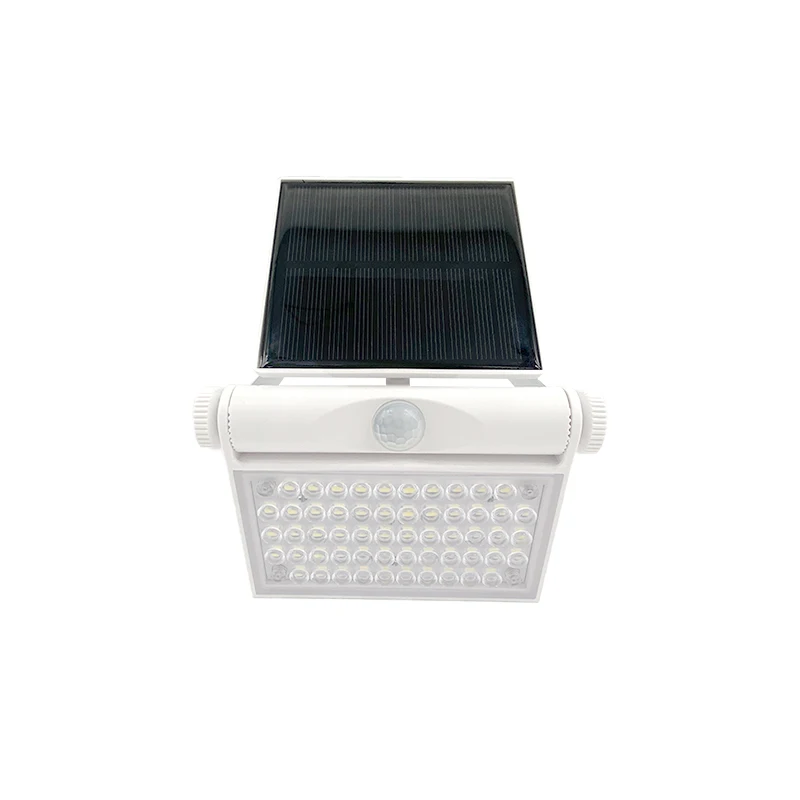 Outdoor IP65 Waterproof 10W to 50W Solar Garden Lights with Remote Control ABS Lamp Body & Radar Sensor for Gardens