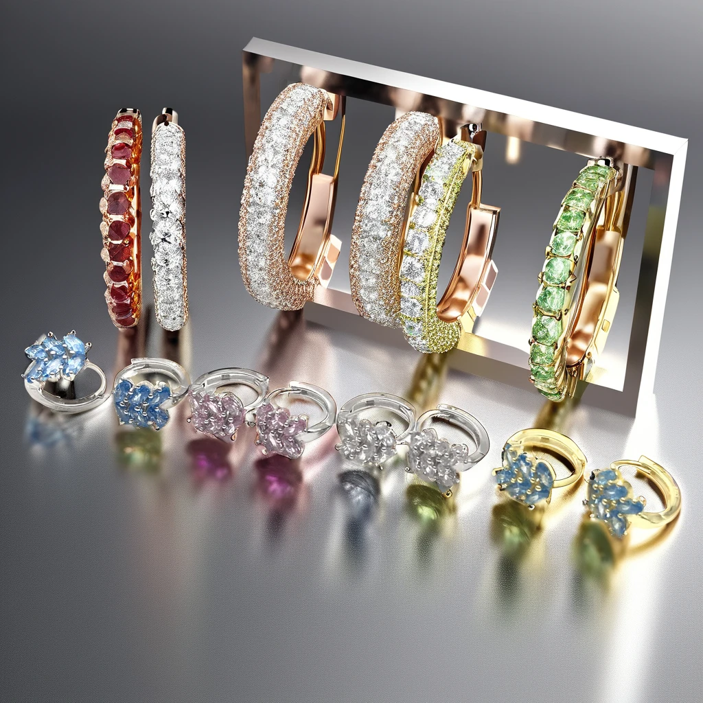 Huggie Earring Fashion Jewelry Hoop Earring Gold 925 Silver Non-tarnish Cubic Zirconia Korea Plated CZ Flower for Women Gift 14K