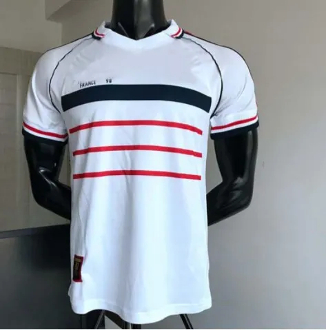 1998 2002 FRANCE RETRO VINTAGE ZIDANE HENRY MAILLOT soccer jerseys 1996 2004 Football shirt Trezeguet away finals 2006 white 200