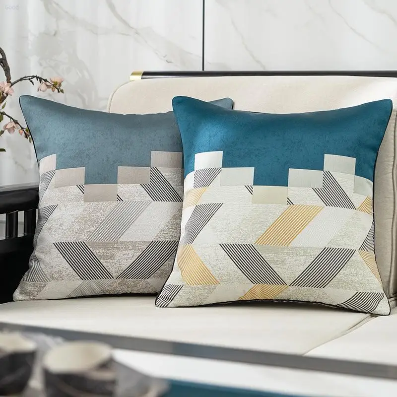 New Chinese Style Case Light Luxury Modern High Jacquard Living Room Cushion Office Backrest Sofa Pillow