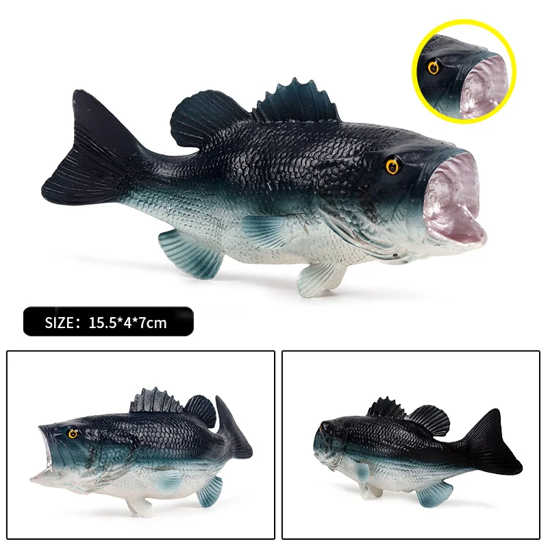 Oenux Wholesale Sealife Animal Toy Kids Educational Soild PVC Ocean Fish Crab Latimeria Action Figures Model