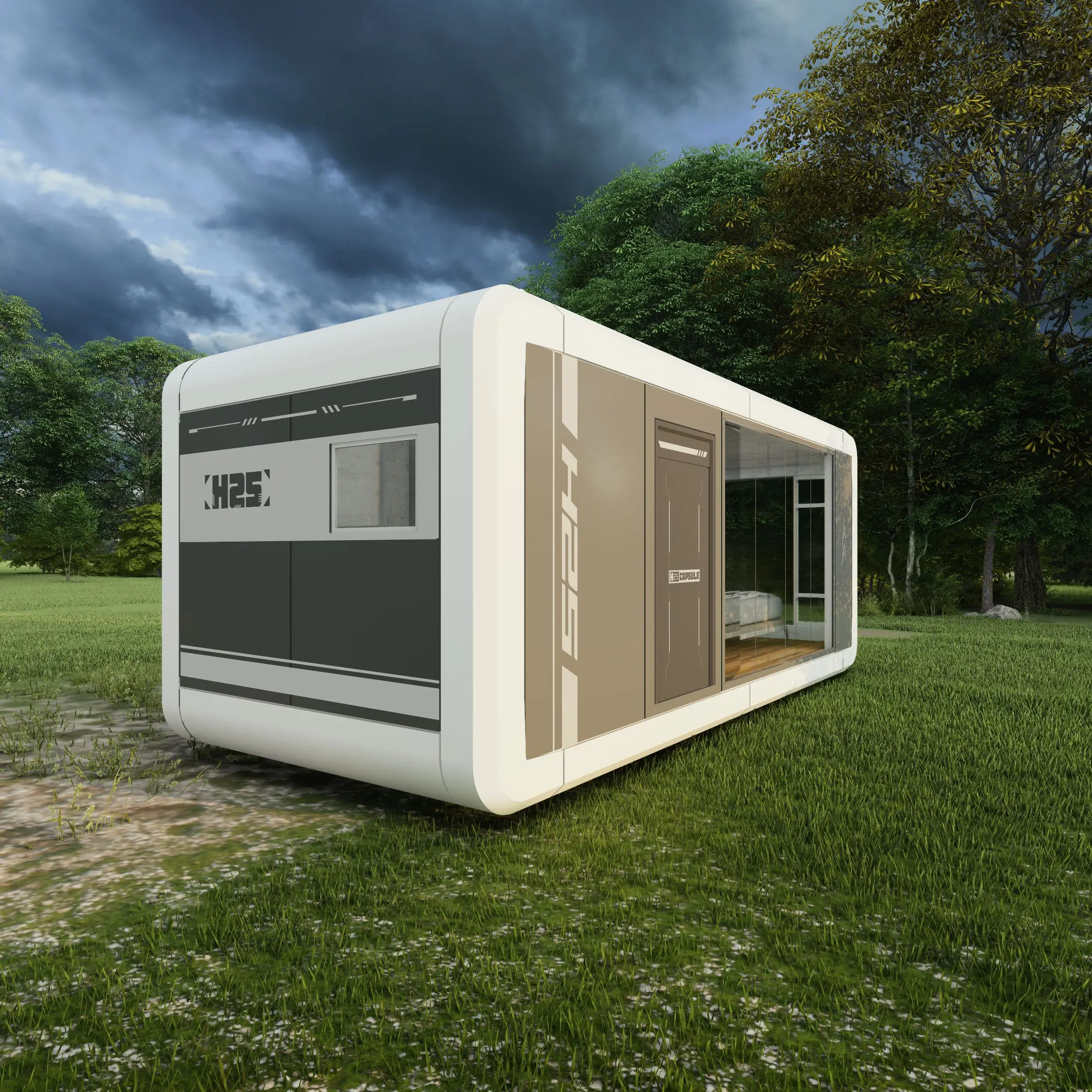 Modular shipping container capsule house 2 bedrooms custom shanghai capsule house