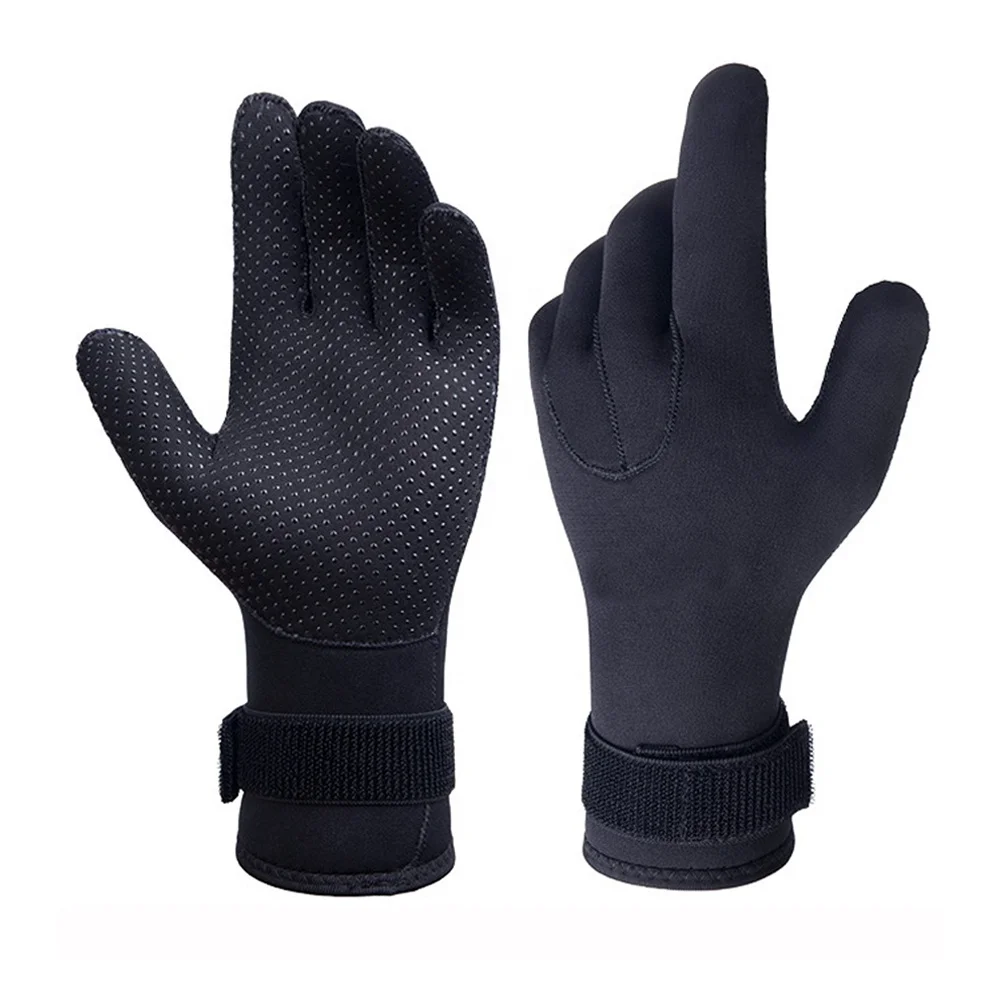 Water Gloves, 3mm & 5mm Neoprene Five Finger Warm Wetsuit Winter Gloves for Scuba Diving Snorkeling Surfing
