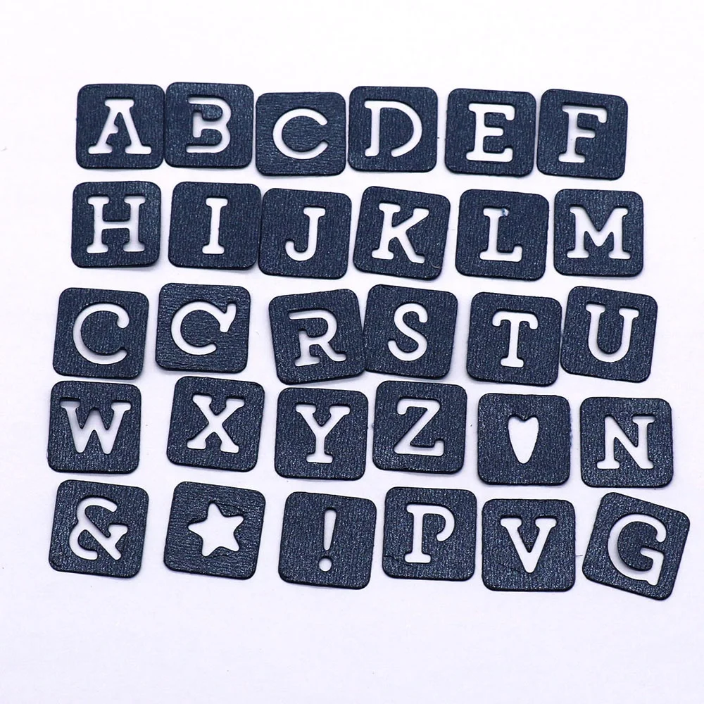 Fustella Alphabet Dies Scrapbooking Templates Mold Die Cut Cardstock Metal Etching Stencils