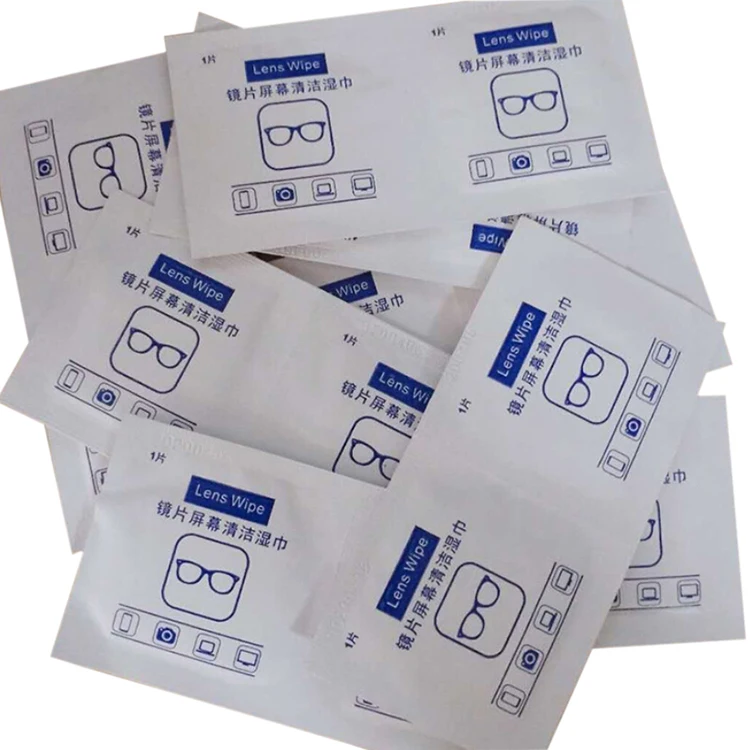 Portable mini Anti Fog Eyeglass Lens Cleaning Wet Wipe,  Disposable Portable Eye Glasses Lens Cleaning Wet Wipes