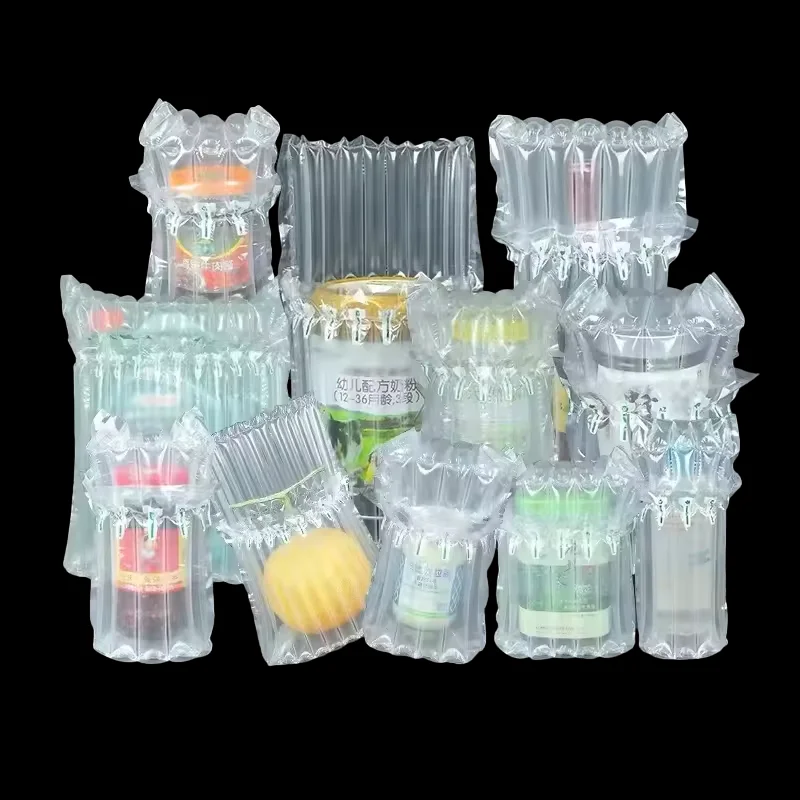 Pe Wine Bottle Bubble Bags Air Packing Inflatable Air Wrap Pack Plastic Column Bag