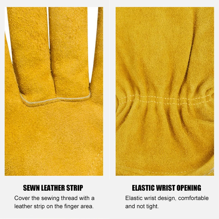 Baiyuheng Good Quality Goatskin Leather Driving Working Driving Gloves Rigger Mechanic Gloves