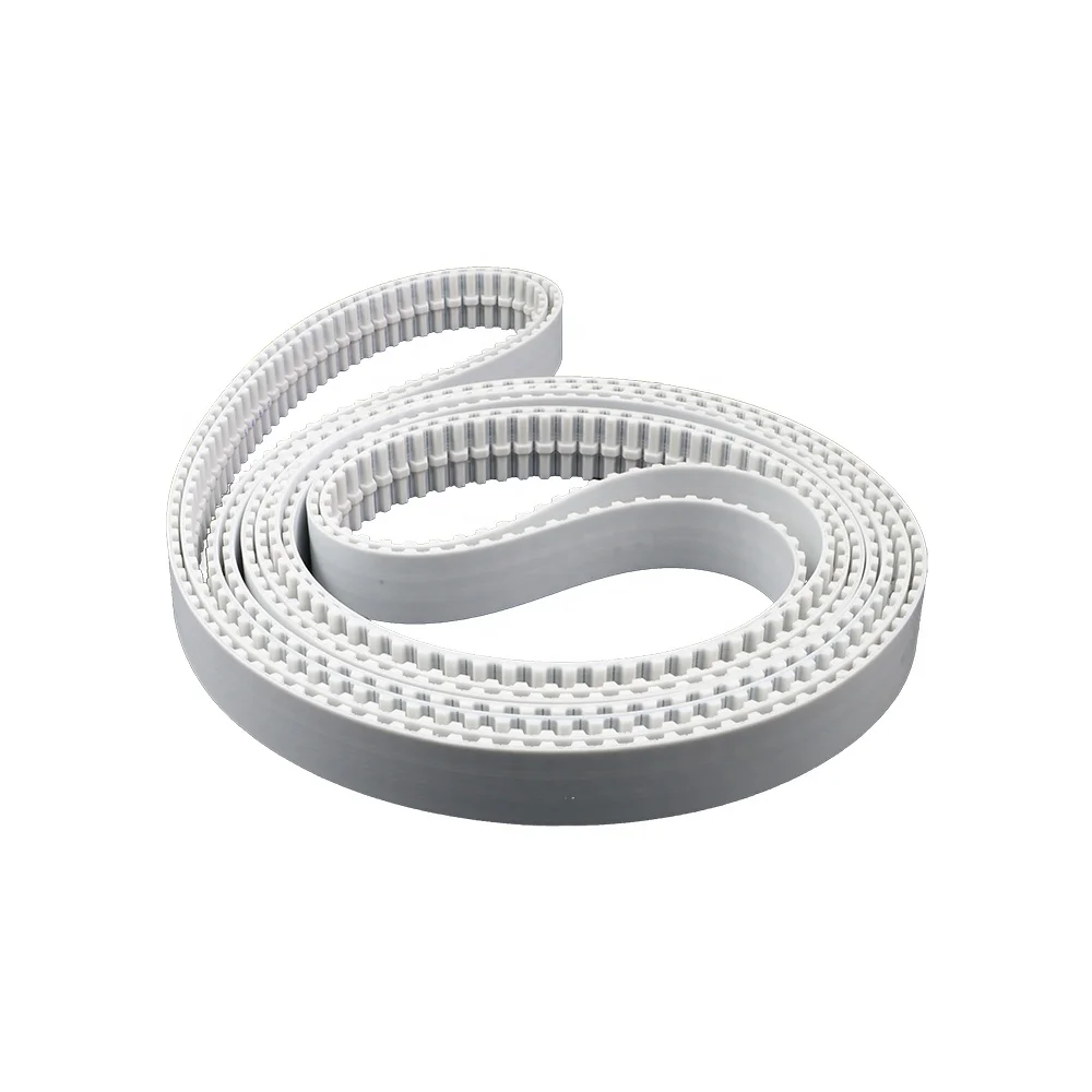 White Color Double Edger Bottom PU Timing Belt