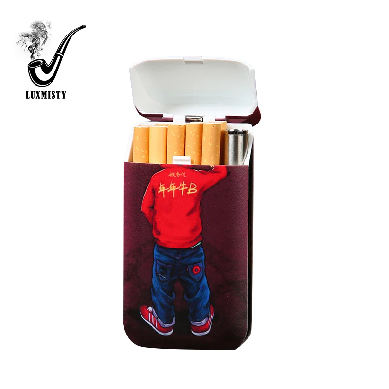 Dual use USB lighter cigarette lighter automatic cigarette case