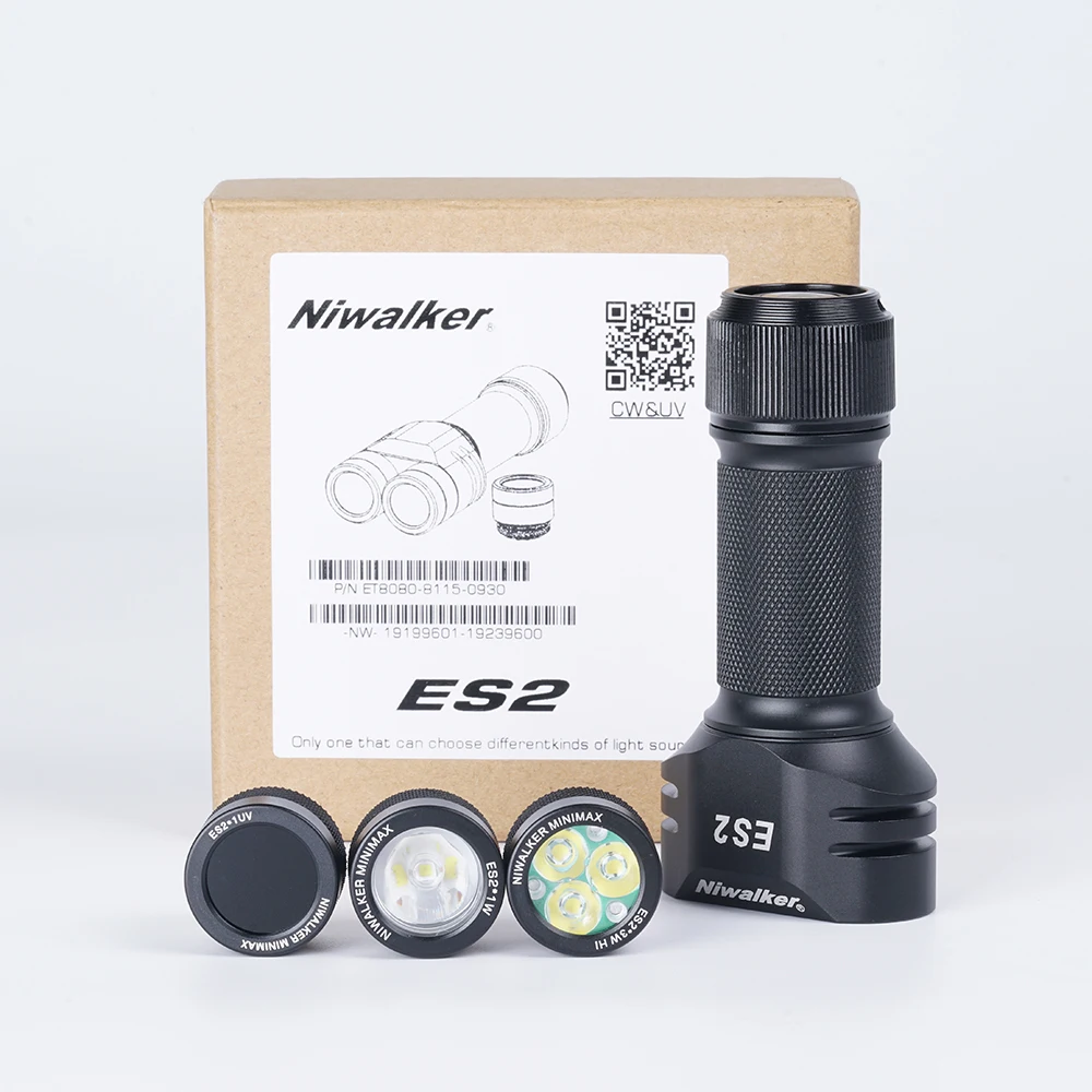  Niwalker ES2 MAX 7050 люмен 18 Вт Высокая мощность нм строительный блок фонарик CW NW RGB IR UV индивидуальный