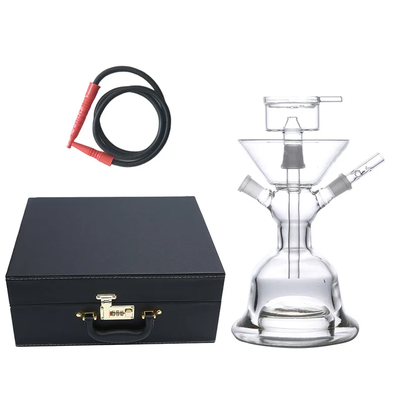 Высококачественный завод оптовая продажа прозрачный стеклянный кальян СВЕТОДИОДНЫЙ Набор для курения