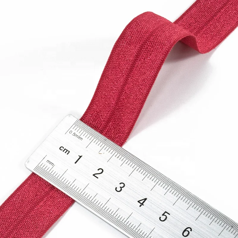 20mm solid shiny fold over elastic band multirole spandex ribbon sewing trim underwear bra nylon soft elastic band