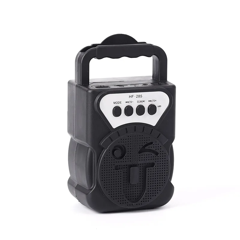 Wholesale HF-285 Bluetooth Speaker FM Radio with TF Card USB LED Light