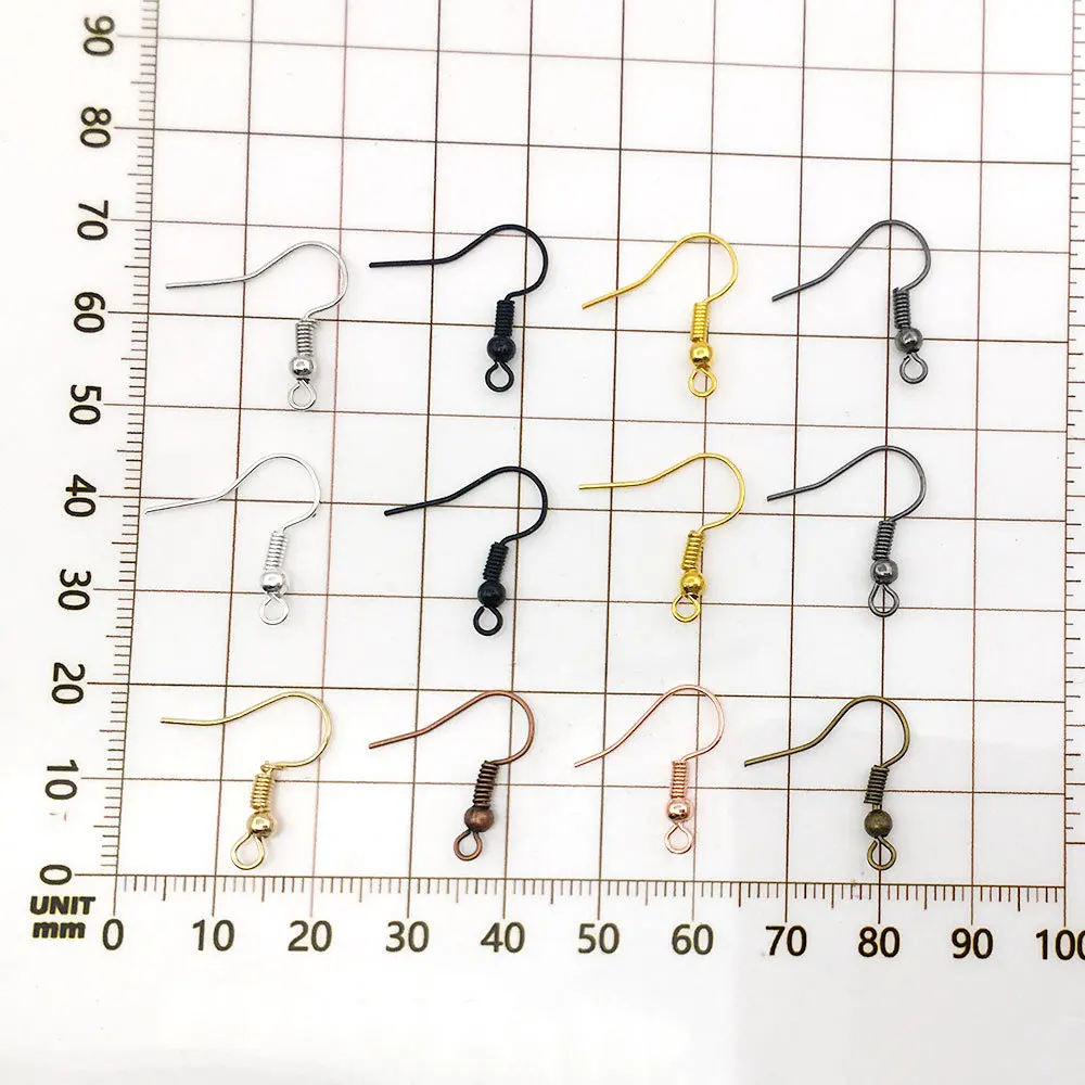Cheap 100pcs/Bag Earrings Hooks Clasps Hypoallergenic Anti Allergy Earwire Jewelry Findings DIY Earrings Making Accessories