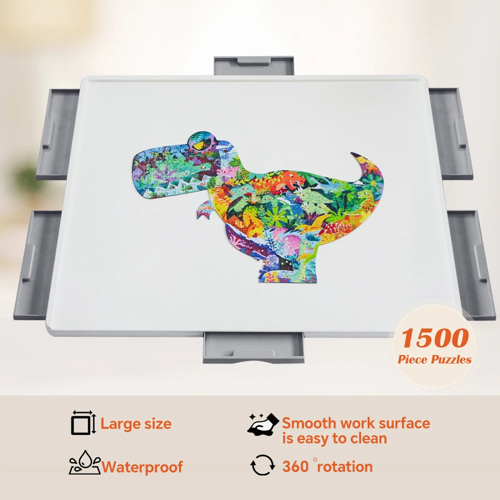 With 6 Drawers 35inches big plastic puzzle board table for adult