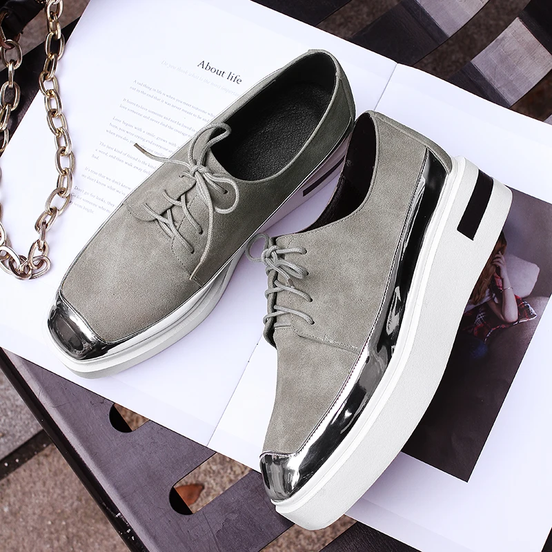 
Woman Sneakers Breathable Thick Sole Lace-up Summer Casual Lady Shoes 