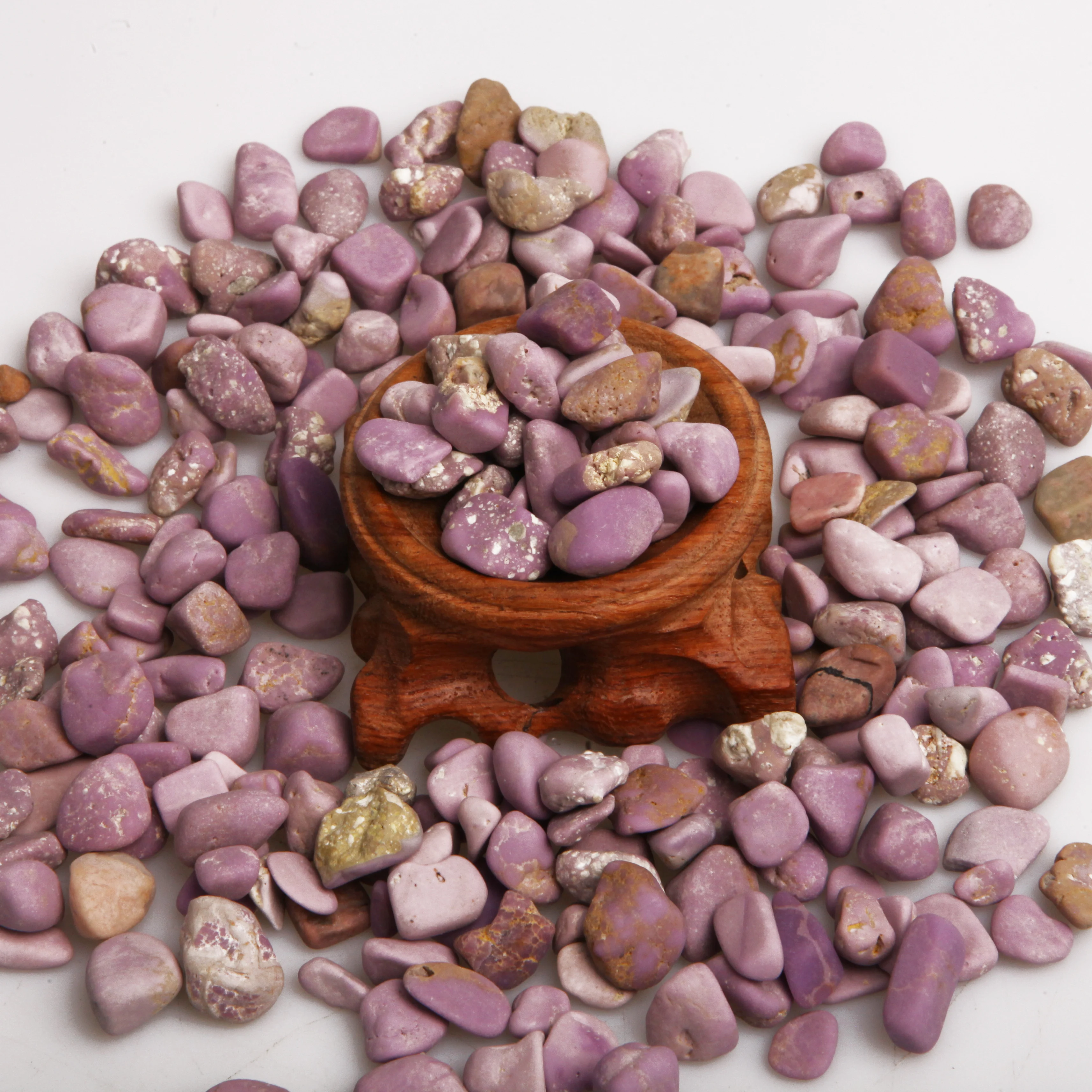 Wholesale natural healing Ziyun mother crystal tumbling gravel stone