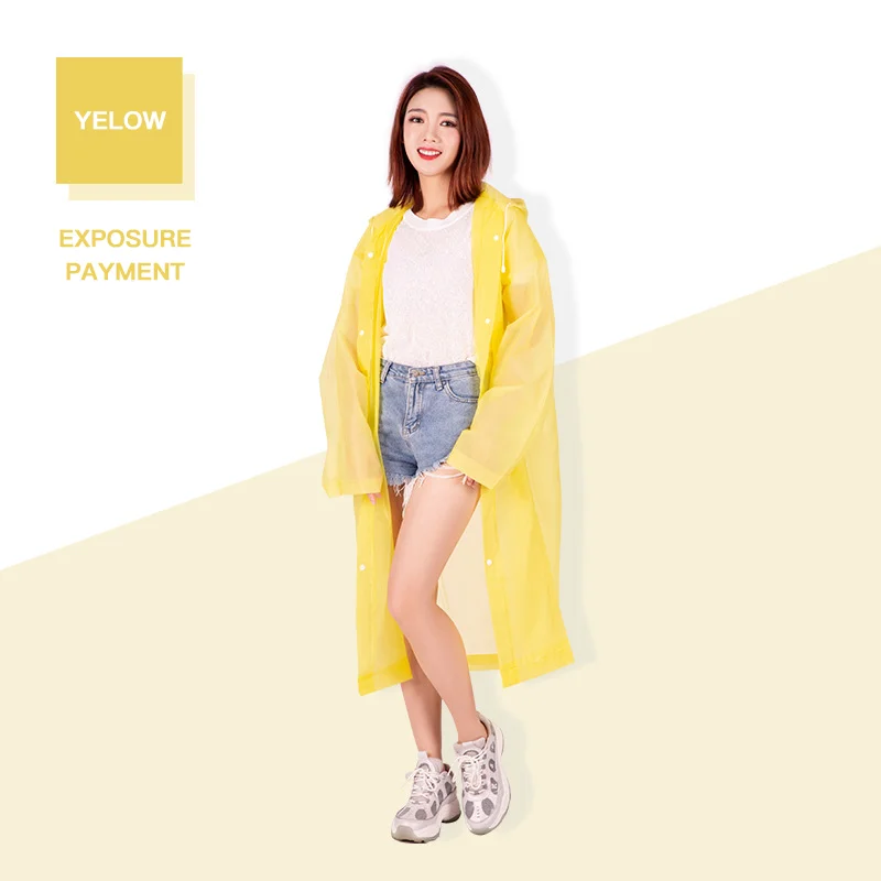 EVA protective rain coat waterproof recycling rain poncho raincoat