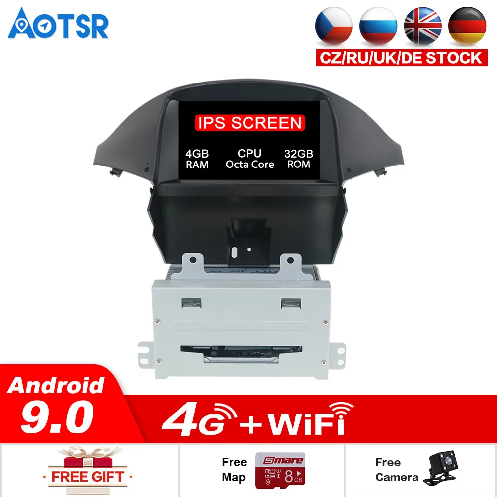 Автомагнитола с GPS-навигацией Wi-Fi Android 9 0 32 Гб ПЗУ для Chevrolet orlando 2011 + Авторадио FM DVD видео задняя камера аудио