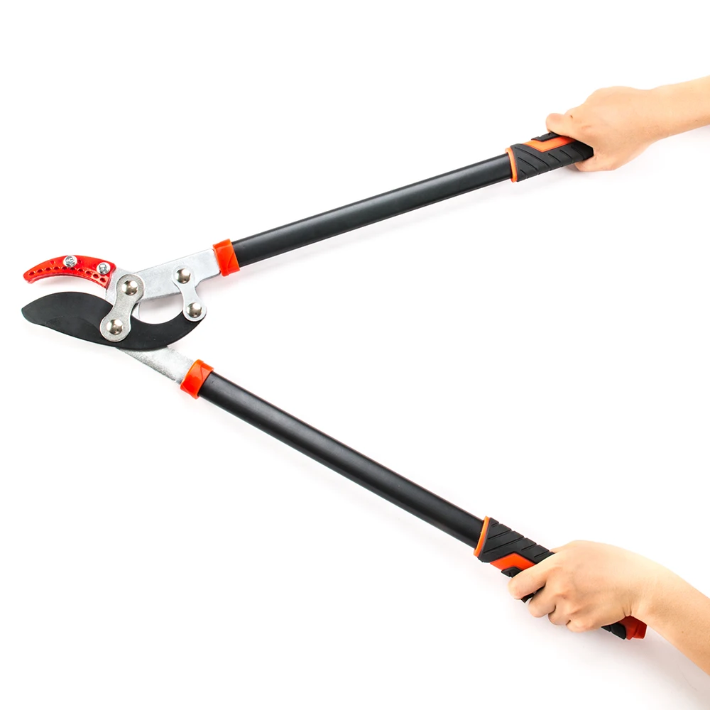 Sturdy long handle steel blade garden tree trimmer thick branch cutter anvil loppers shears
