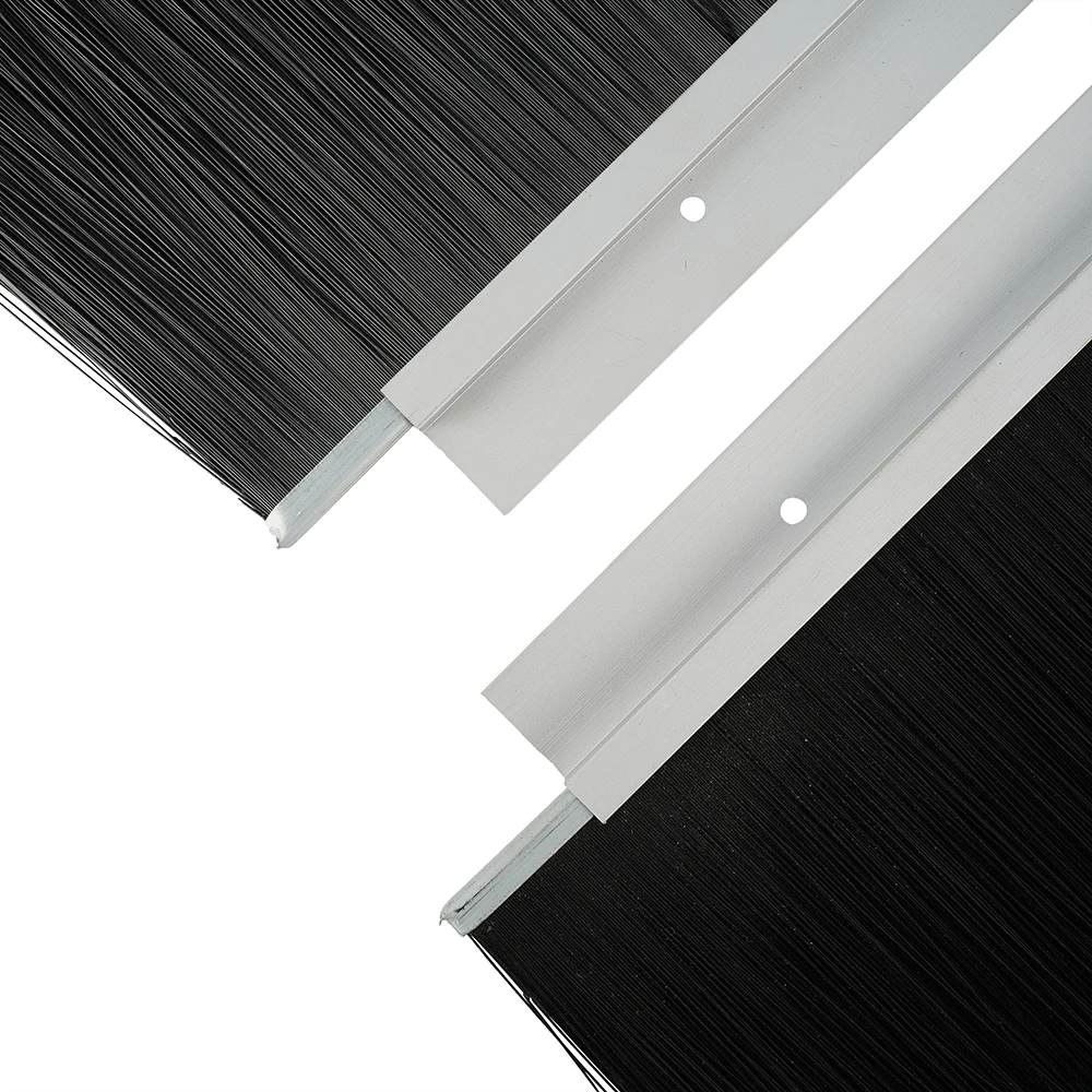 OEM Customizable High Quality Industrial Garage Door Seal Nylon Brush with Stainless Steel PP Bristles for Bottom Door Cleaning