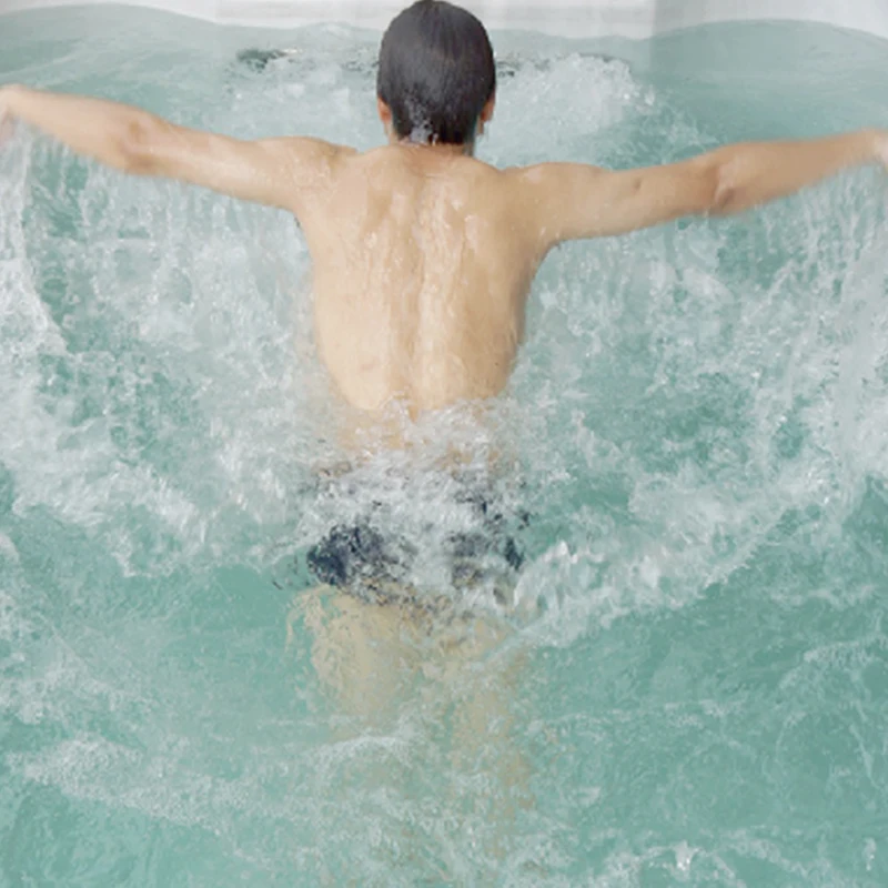 Outdoor intelligent constant temperature heating finished bubble pool, luxurious large bathtub, oversized hot spring bath