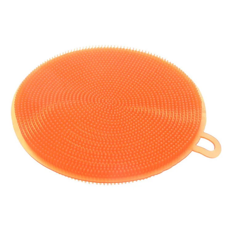 Wholesale Custom Colorful Silicone Dish Washing Brushes Pot Pan Scrubber Kitchen Silicone Dishwashing Sponge Cleaning Brush