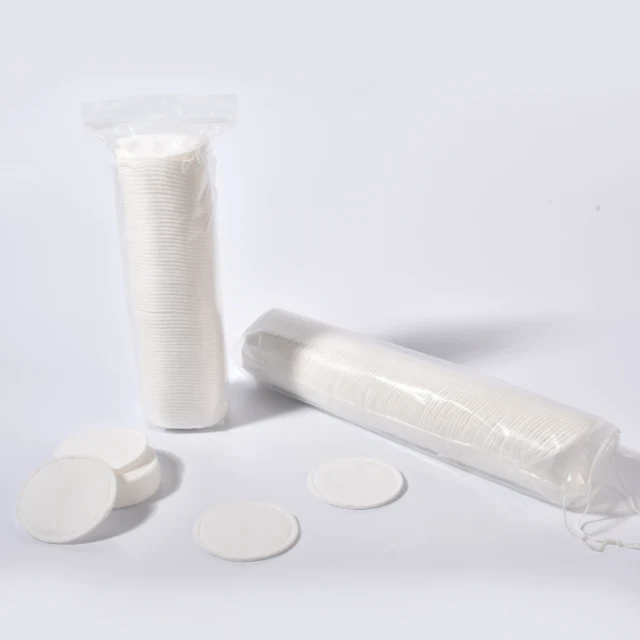Round Makeup Remover Clean Pads 80PCS Cosmetic Non-woven Facial Cotton Pads organic cotton pad